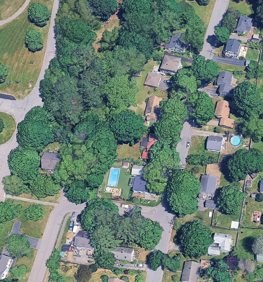 Aerial view of Belfort Street neighborhood